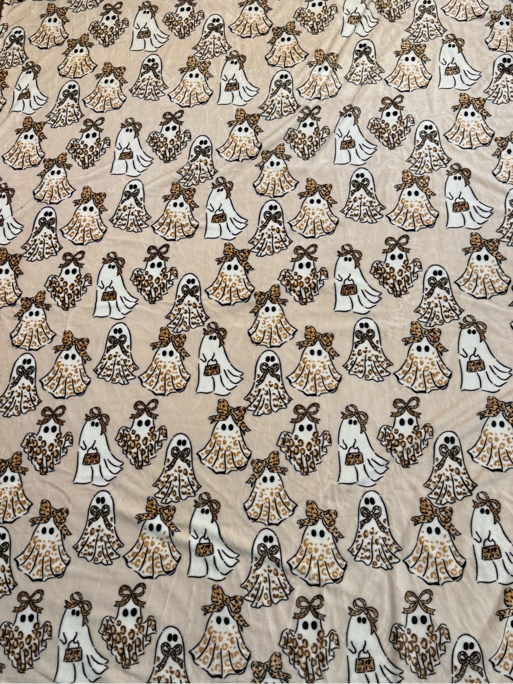 EnVogue 2025 Viral Halloween Cheetah and Leopard Print Ghost Throw Blanket NWOT